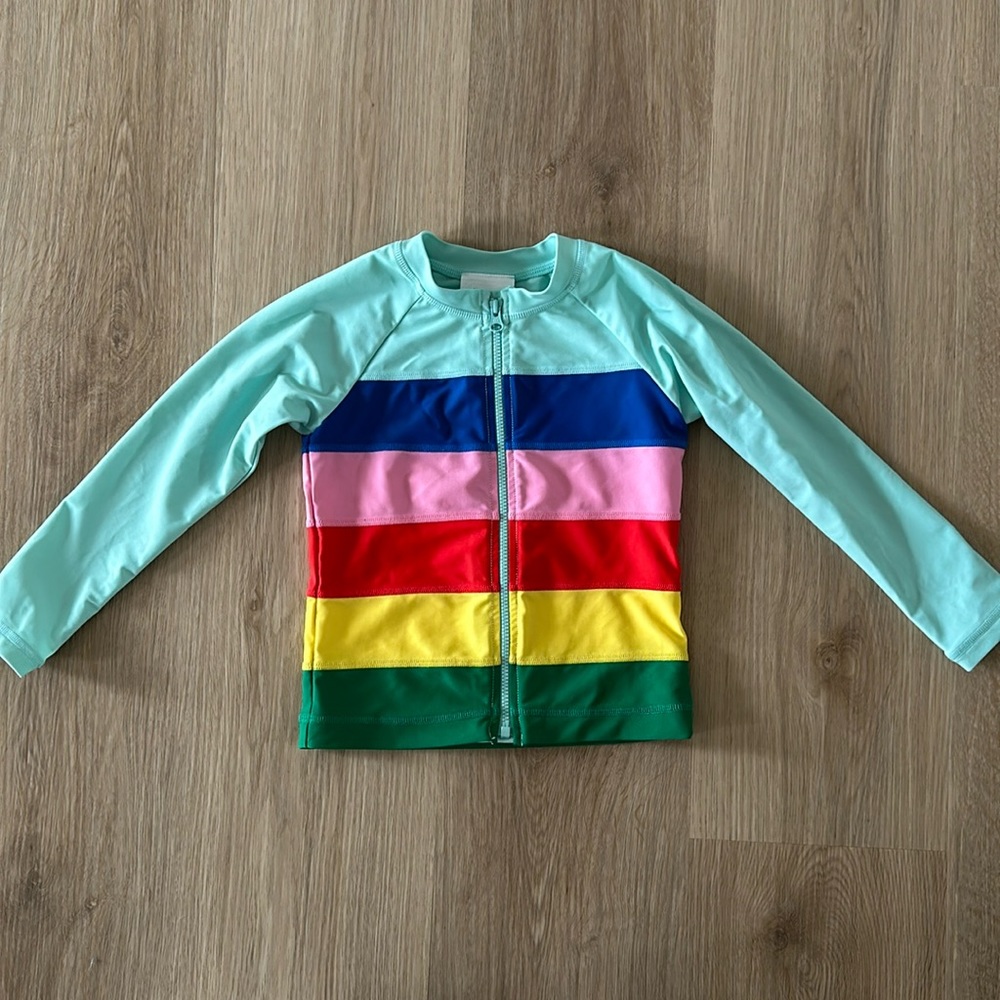 Hanna Anderson girls Size 4 swim rash guard